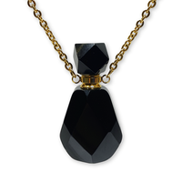 Collier en cristal facetté en améthyste, nouveau design, huile essentielle de parfum, pierre précieuse naturelle, flacon, cadeau tendance pour femmes, vente en gros