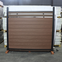 SONSILL WPC Bois Plastique Composite Clôture de Sécurité Poteau de Clôture et Quincaillerie pour Fermes