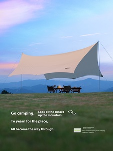 New Six-Piece Silver <b>Canopy</b> Outdoor Camping <b>Tent</b> With Rainproof Table and Chair Vinyl <b>Canopy</b> <b>Tent</b> Tarp Collection QF0014839 Outd - Product Image 3