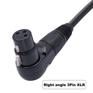 3pin จากโรงงานสาย XLR 90องศา<span class=keywords><strong>สาย</strong></span>สัญญาณเสียง XLR 24AWG คุณภาพสูงสายไมโครโฟนชุบนิกเกิล XLR ตัวผู้ไปยังตัวเมีย - Product Image 5