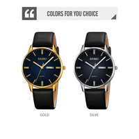 Reloj Business Montre à quartz pour homme en alliage étanche 30M, bracelet en cuir de 20 mm, cadran de 40,5 mm, aiguille jour/date