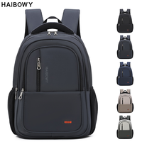 Sac à dos d'affaires imperméable personnalisé HAIBOWY, sac à dos décontracté en polyester pour ordinateur portable, idéal pour les voyages et l'école, pour étudiants