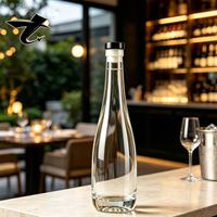 Bouteilles en verre pour boissons gazeuses 330 ml 420 g, conteneur vide à fond épais avec bouchon couronne, vente en gros pour les marques de boissons.