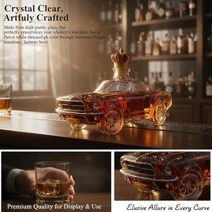 Nouvelle bouteille <span class=keywords><strong>de</strong></span> vin en verre moderne <span class=keywords><strong>de</strong></span> haute qualité, design voiture <span class=keywords><strong>de</strong></span> <span class=keywords><strong>police</strong></span> Mustang, pour stations indépendantes transfrontalières - Product Image 5