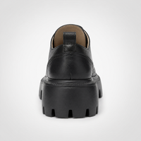 Chaussures Oxford vintage en cuir pour femmes, à lacets, bout rond, semelle plateforme épaisse