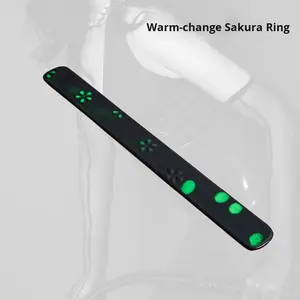 Original berührungs empfindlicher temperatur verändernder Aufdruck Sp Kirschblüten lineal Massage stab Erotisches Spielzeug Paare Sexspielzeug - Product Image 2