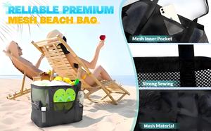 Customized <strong>Large</strong> Capacity Women's Summer <strong>Beach</strong> Handbag Fashion Mesh Tote Shoulder <strong>Bags</strong> for Swimming Customizable - Product Image 5