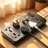 Professionelle 6-Wege 3 USB Typ C 3M Multifunktions-USB-Steckdosenleiste Mit CE ROHS
