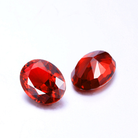 Zhanhao Schmuck Ovaler Schliff 3*5-10*14mm Roter Korund 9.0 Mohs Härte Laborgezüchteter Synthetischer Rubin Edelstein