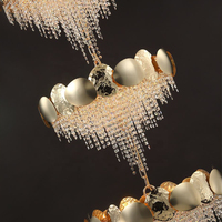 Lampe décorative de salon personnalisée en laiton cristal et lustres de luxe éclairage lustre moderne en cristal
