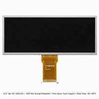 Module LCD IPS 15,0 pouces 1920x720 lisible en plein soleil, 1000 nits, écran LVDS 60 broches pour tableau de bord de machines lourdes et d'excavatrices