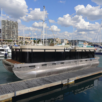 LuxurY 5M aluminium ponton Yacht bateau de pêche Offre Spéciale pour tourisme croisière divertissement loisirs soudé hors-bord