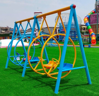Le parc extérieur d'attractions non motorisé pour enfants monte des attractions d'anneau de balançoire à vendre