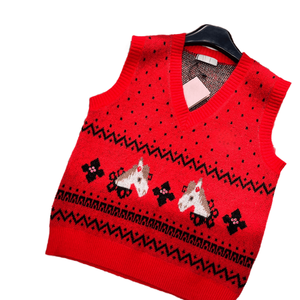 Camiseta sin mangas de punto estilo nórdico vintage para mujer, chaleco de punto con cuello en V, uso diario - Product Image 4