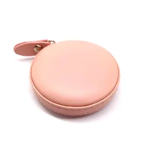 Wholesale Mini Tape Leather Gift Leather Business Frame Logo Item Leather Sewing Tape Measure With Keychain
