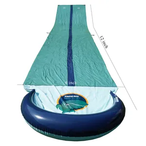 LC 물 정원 놀이: 16ft 발 슬립 및 슬라이드 경주 헤비 듀티 풍선 충돌 패드