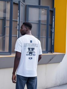 יציקת נשים ישירה הצוואר חולצת פוליאסטר t חולצת בלוק עיצוב מודגש מראה אופנה אופנה קדימה חולצה - Product Image 2