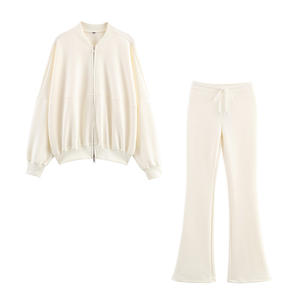 Модный женский костюм GX1851, осень 2025: комплект из двух предметов — куртка с длинным рукавом и брюки. - Product Image 3