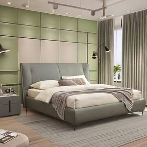 Ensembles de meubles de chambre à coucher Foshan, ensemble européen de luxe, style moderne, lit king-size de luxe, lit en cuir king-size - Product Image 4