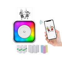 Printer Foto Mini Laris Manis 58mm Kertas Thermal/Label Barcode Printer Portabel Mobile untuk Android&IOS