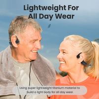 Écouteurs sans fil étanches à conduction osseuse avec suppression du bruit, support tour de cou, Bluetooth, TF, pour appareil mobile