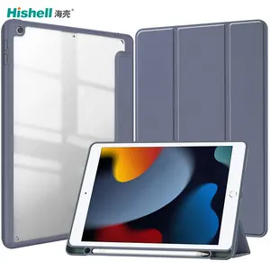 Casing belakang Tablet magnetik kulit PU, casing Tablet tahan guncangan tepi TPU lembut, casing belakang PC keras untuk iPad 10.2