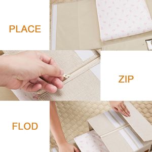 Caja de Almacenamiento Plegable de Gran Capacidad para Ropa y Sábanas, Caja Organizadora para Guardar Mantas y Fundas de Edredón - Product Image 4