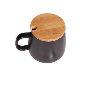 แก้วกาแฟเซรามิกเคลือบสีทันสมัยรักษ์โลกขนาด 12 ออนซ์ พร้อมฝาและช้อน เหมาะสำหรับเป็นของขวัญงานแต่งงาน - Product Image 2