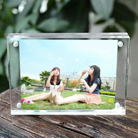 Cadre photo en acrylique cristallin avec éclairage LED, cadre photo rétroéclairé, cadre pour affiche