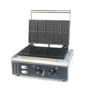 1550W çift plakalı Waffle makinesi yapışmaz Waffle koni Baker