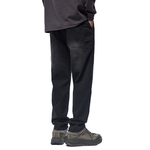 Pantalones <span class=keywords><strong>vaqueros</strong></span> de algodón puro lavados Vintage para hombre, pantalones de talla grande a la moda de estilo americano, decoración de bolsillo medio grande elástica, ajuste holgado - Product Image 1