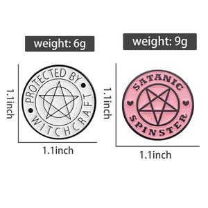 Spille in Smalto 'Protezione da Stregoneria', Creativa Stella a Cinque Punte, Distintivi da Bavero, Gioielli Divertenti, Regalo Decorativo per Amici - Product Image 2