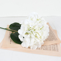 Fleur artificielle en soie, tige d'hortensia unique, vente en gros, best-seller de Chine pour les décorations de mariage et de Noël