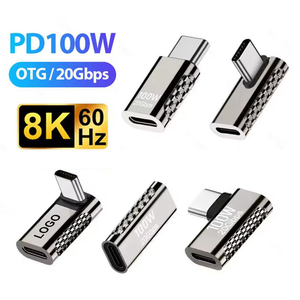 Adaptador tipo C 4,0 a USB tipo C, convertidor de alta transmisión de 100W, carga rápida de 20Gbps, compatible con Audio y vídeo 4K/8K para PC y tableta - Product Image 1