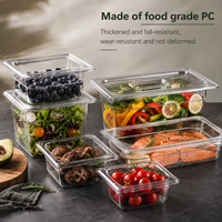 Étagère de présentation en plastique transparent PC SUNMAX, taille 1/2, garantie 1 an, service de buffet pour cafétéria