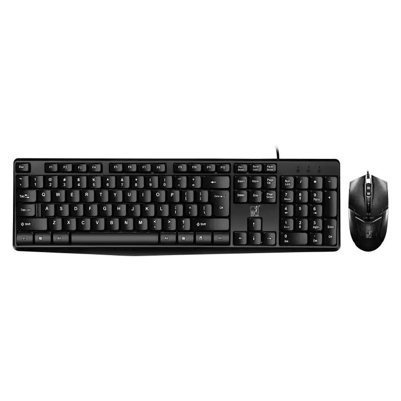 YS855 Set Keyboard dan Mouse nirkabel klasik, desain ergonomis 1600 DPI untuk penggunaan Desktop dengan penerima USB