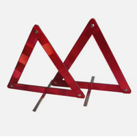 Triangle d'avertissement Triangle d'urgence de sécurité réfléchissant Triangle d'avertissement de route pliable avec boîte de rangement pour les urgences de voiture