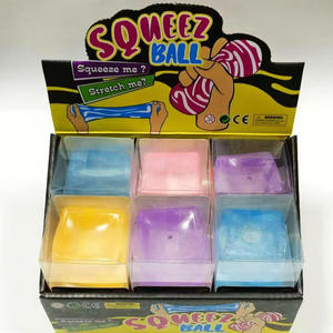 Hot-selling Unisex Square Striped Ice Cube <b>Squishy</b> Fidget Toy Individually Packaged Maltose Slow Rebound Squeeze Stress Ball 14 - Product Image 6