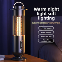 Piège à moustiques électrique intelligent, lampe anti-insectes à lumière UV 365nm, minuterie 2-6H, rechargeable, silencieux, pour la maison, le camping et l'extérieur