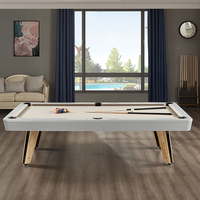 Table de billard et de salle à manger 2-en-1 de luxe moderne en marbre et bois massif, 6, 7, 8 ou 9 pieds, pour intérieur, vente en gros