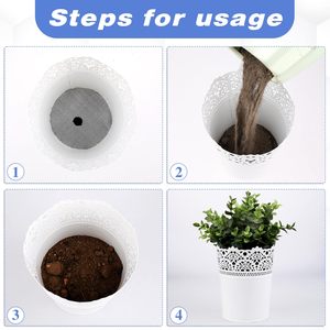 C79 Pots à bonsaï avec trou de drainage Tapis de grille inférieure en maille Gardez le sol qui s'écoule Maison <span class=keywords><strong>Jardin</strong></span> Pot de fleur Design unique Tapis d'écran - Product Image 6