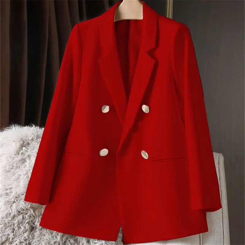 Office Lady Fashion Blazer Top Spring Autumn Women Long Sleeve Jacket Korean Style Lady Slim Casual Blazer