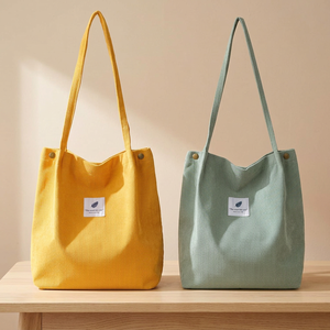 Bolsa de Mano de Lona de Color Sólido, Estilo Vintage, con Cierre de Cremallera, Poliéster Resistente al Agua, Estilo Minimalista, Amarillo Verde Menta, para Todas las Estaciones - Product Image 1