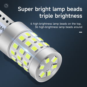 Ba độ sáng <span class=keywords><strong>LED</strong></span> xe ánh sáng <span class=keywords><strong>T10</strong></span> W5W 2016 42smd trắng vàng kép màu 194 168 tự động Bóng đèn DC 9 ~ 36V CANBUS interiorlights - Product Image 2