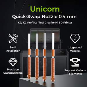 Buse d'imprimante 3D Creality, remplacement en métal de 0.4mm pour K2 Plus Hi Combo Hotend - Product Image 2