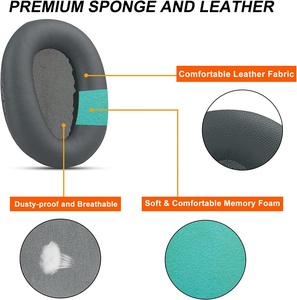 Coussinets d'oreille de remplacement CH700 pour Sony <span class=keywords><strong>WH</strong></span>-<span class=keywords><strong>CH700N</strong></span>, coussinets d'oreille en cuir protéiné de remplacement - Product Image 4