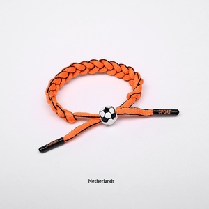 Bracelet tissé Football Star 21cm Multi-sports Portugal Brésil France pour la Coupe d'Europe Allemagne Souvenir - Product Image 1