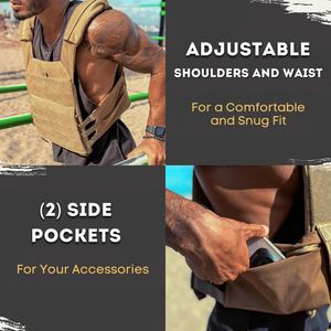 MR Adjustable Fitness <b>Weighted</b> Vest for Men and <b>Women</b> 5 10 15kg Running Workout Equipment with Pocket Running Walking Workouts - Product Image 4