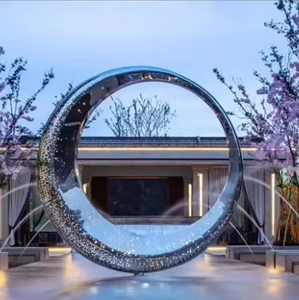 Sculpture de cerceau en acier inoxydable 316L personnalisée oeuvre de signature pour l'<span class=keywords><strong>immobilier</strong></span> de luxe - Product Image 2