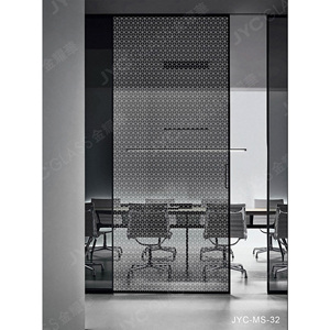 Divisor de partición de vidrio de arte decorativo templado de diseño moderno de tamaño personalizado para oficinas y particiones de vidrio de seguridad para sala de estar - Product Image 5